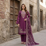 Noir Elegance – Embroidered 3-Piece Lawn Suit