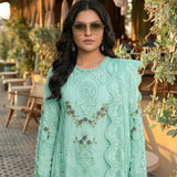 Mint Éclat | Embroidered Mint Green Ensemble