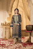 Peach silk unstiched 3piece printed suit
