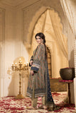 Peach silk unstiched 3piece printed suit