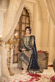Peach silk unstiched 3piece printed suit