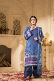 Peach silk unstiched 3piece printed suit