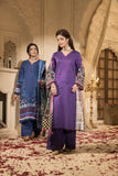 Peach silk unstiched 3piece printed suit