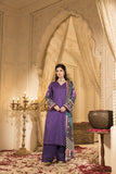 Peach silk unstiched 3piece printed suit
